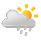 Bew�lkt und Regen
